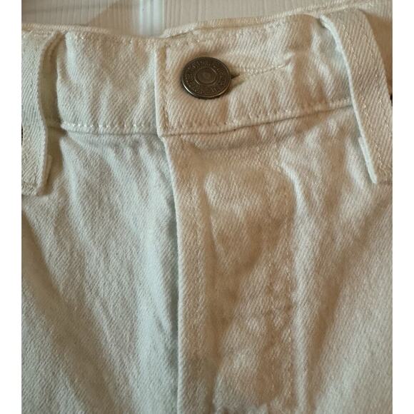 Levi's Premium 501 High Rise Original Cutoff Shorts Off White Size 30 - Picture 6 of 15